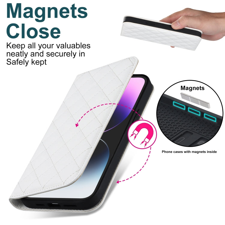Rhombic MagSafe RFID Anti-Theft Wallet Leather Phone Case, For iPhone 14 Pro Max, For iPhone 13 mini, For iPhone 13