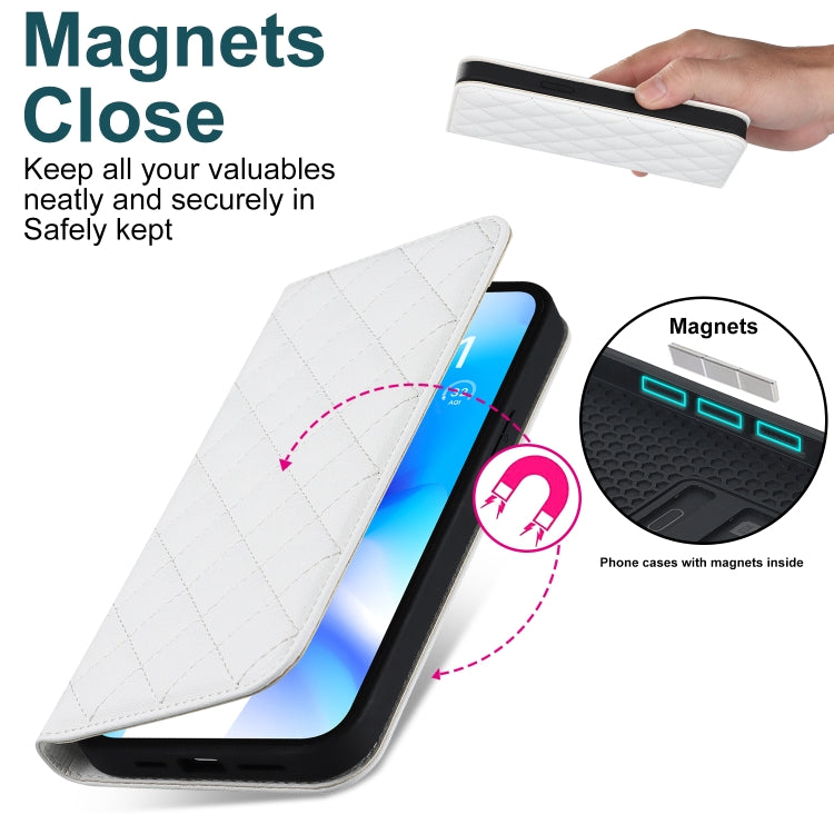 Rhombic MagSafe RFID Anti-Theft Wallet Leather Phone Case, For iPhone 13 Pro, For iPhone 13 Pro Max, For iPhone 12 mini