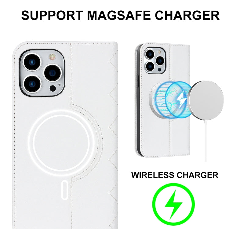 Rhombic MagSafe RFID Anti-Theft Wallet Leather Phone Case, For iPhone 12 / 12 Pro, For iPhone 12 Pro Max