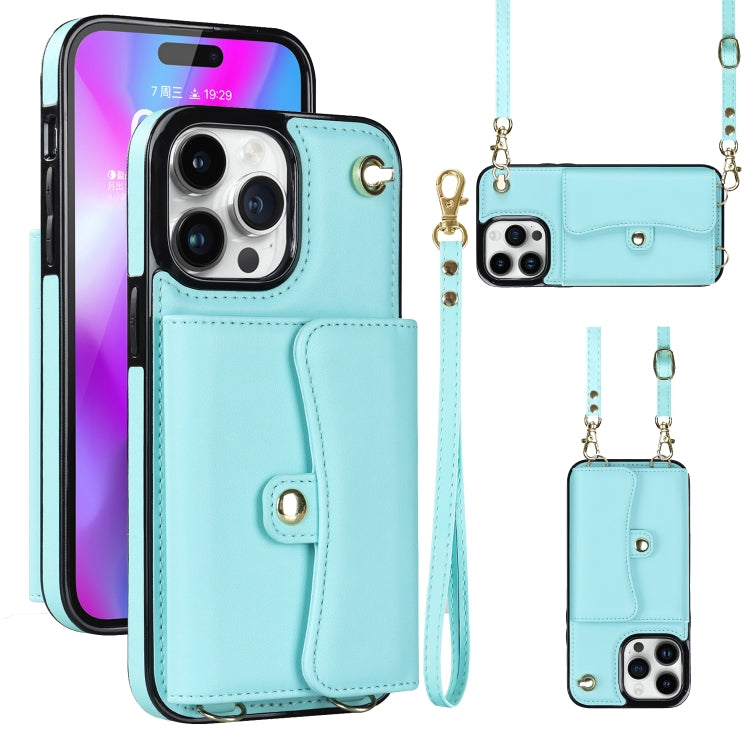 RFID Card Slot Phone Case with Long Lanyard, For iPhone 14 / 13, For iPhone 14 Plus, For iPhone 14 Pro, For iPhone 14 Pro Max