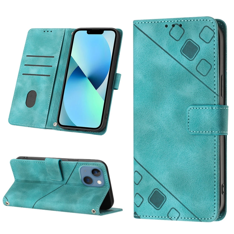 Skin-feel Embossed Leather Phone Case, For iPhone 14, For iPhone 14 Plus, For iPhone 14 Pro, For iPhone 14 Pro Max