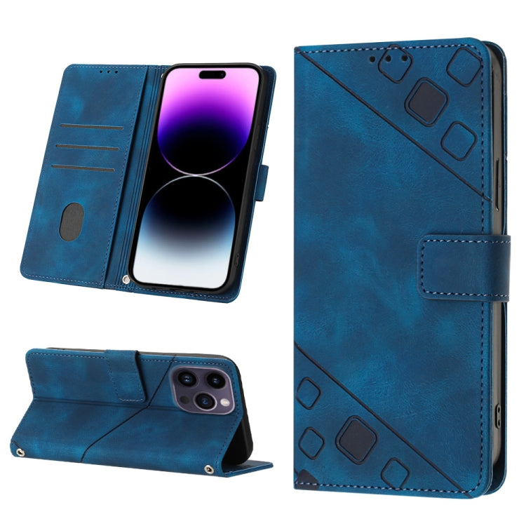 Skin-feel Embossed Leather Phone Case, For iPhone 14, For iPhone 14 Plus, For iPhone 14 Pro, For iPhone 14 Pro Max