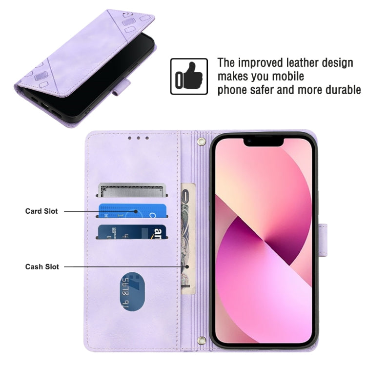 Skin-feel Embossed Leather Phone Case, For iPhone 13 mini, For iPhone 13, For iPhone 13 Pro, For iPhone 13 Pro Max