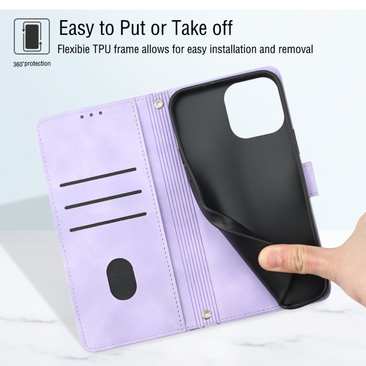 Skin-feel Embossed Leather Phone Case, For iPhone 13 mini, For iPhone 13, For iPhone 13 Pro, For iPhone 13 Pro Max