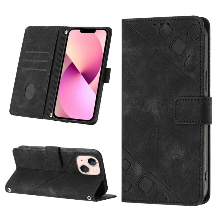 Skin-feel Embossed Leather Phone Case, For iPhone 13 mini, For iPhone 13, For iPhone 13 Pro, For iPhone 13 Pro Max