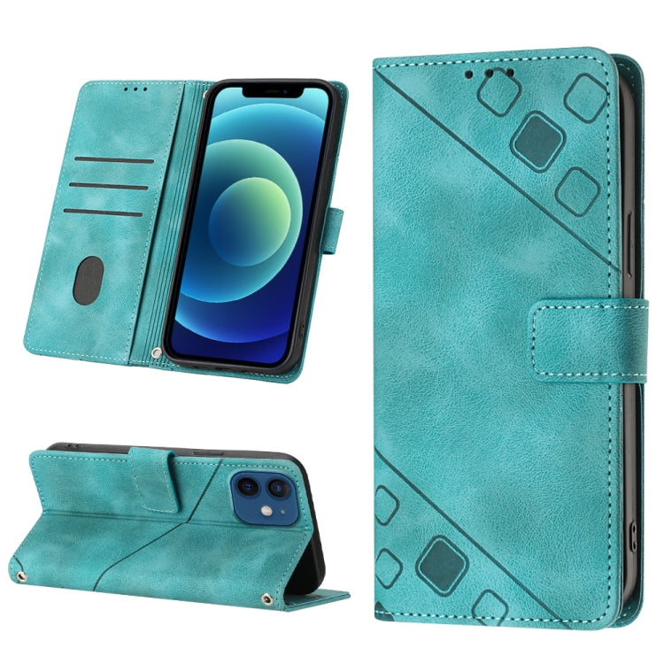 Skin-feel Embossed Leather Phone Case, For iPhone 12 / 12 Pro, For iPhone 12 Pro Max, For iPhone 11, For iPhone 11 Pro Max