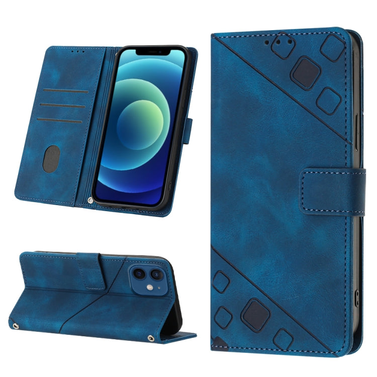 Skin-feel Embossed Leather Phone Case, For iPhone 12 / 12 Pro, For iPhone 12 Pro Max, For iPhone 11, For iPhone 11 Pro Max