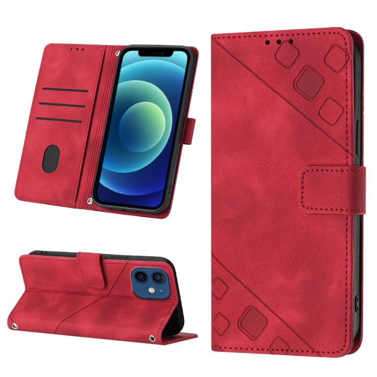 Skin-feel Embossed Leather Phone Case, For iPhone 12 / 12 Pro, For iPhone 12 Pro Max, For iPhone 11, For iPhone 11 Pro Max