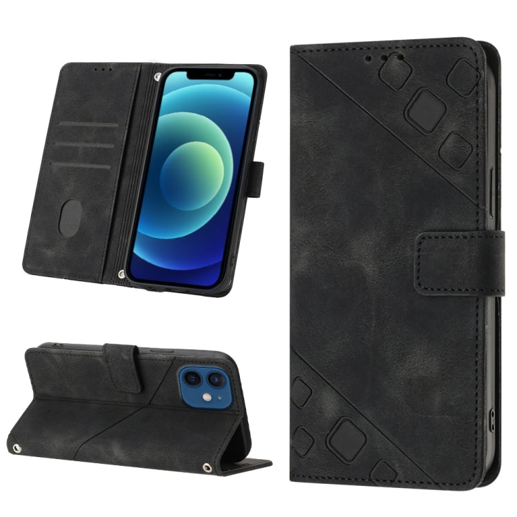 Skin-feel Embossed Leather Phone Case, For iPhone 12 / 12 Pro, For iPhone 12 Pro Max, For iPhone 11, For iPhone 11 Pro Max