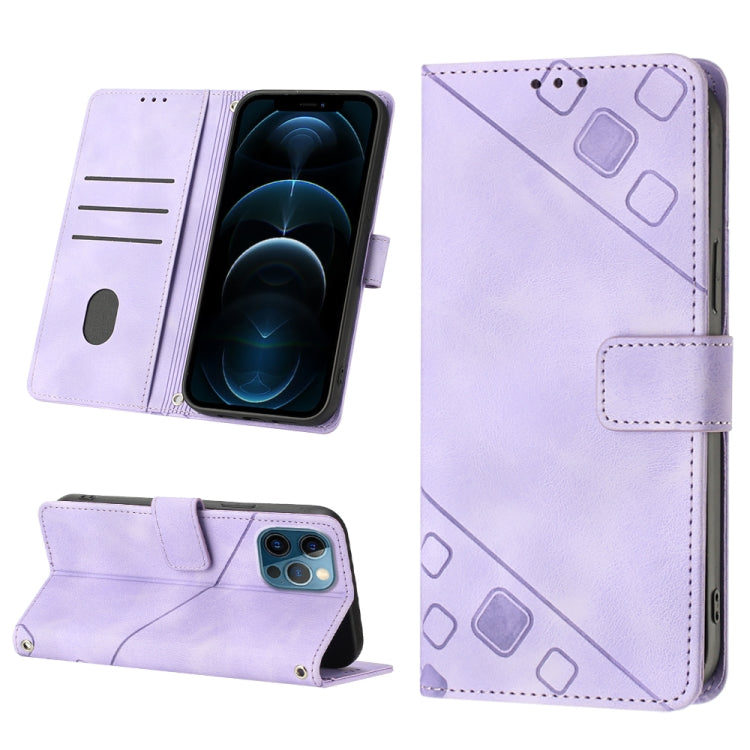 Skin-feel Embossed Leather Phone Case, For iPhone 12 / 12 Pro, For iPhone 12 Pro Max, For iPhone 11, For iPhone 11 Pro Max