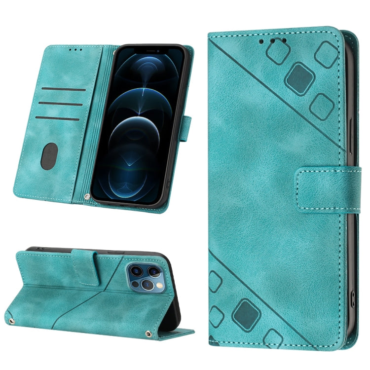 Skin-feel Embossed Leather Phone Case, For iPhone 12 / 12 Pro, For iPhone 12 Pro Max, For iPhone 11, For iPhone 11 Pro Max