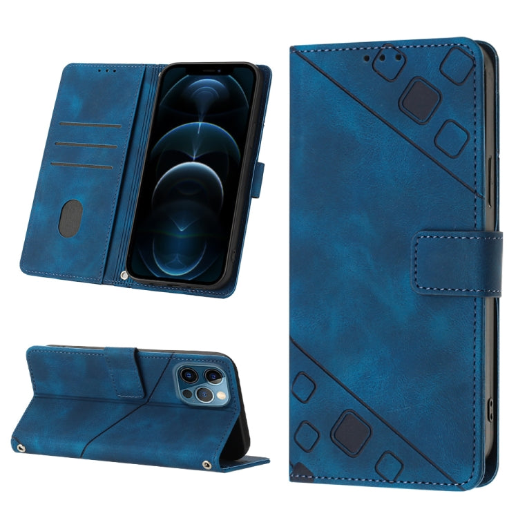 Skin-feel Embossed Leather Phone Case, For iPhone 12 / 12 Pro, For iPhone 12 Pro Max, For iPhone 11, For iPhone 11 Pro Max