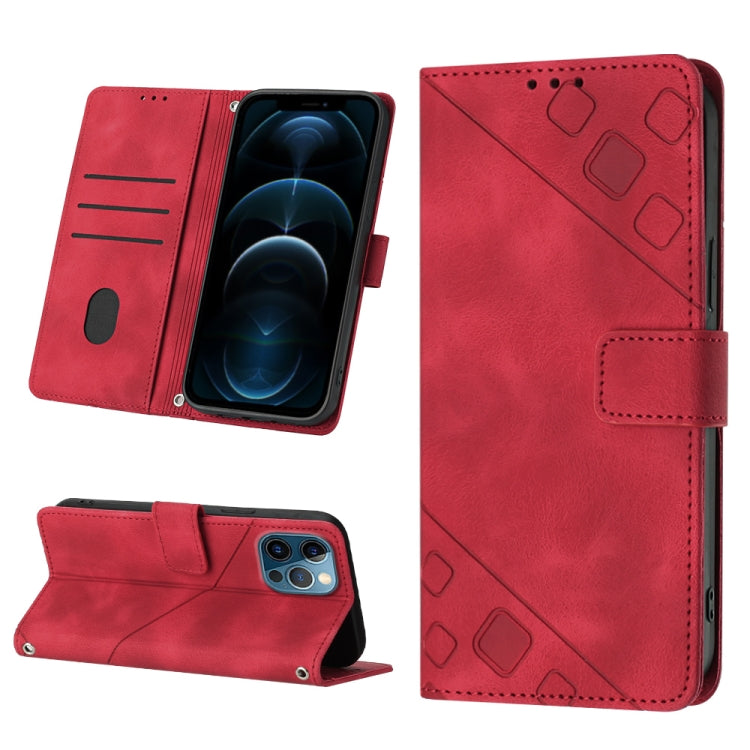 Skin-feel Embossed Leather Phone Case, For iPhone 12 / 12 Pro, For iPhone 12 Pro Max, For iPhone 11, For iPhone 11 Pro Max