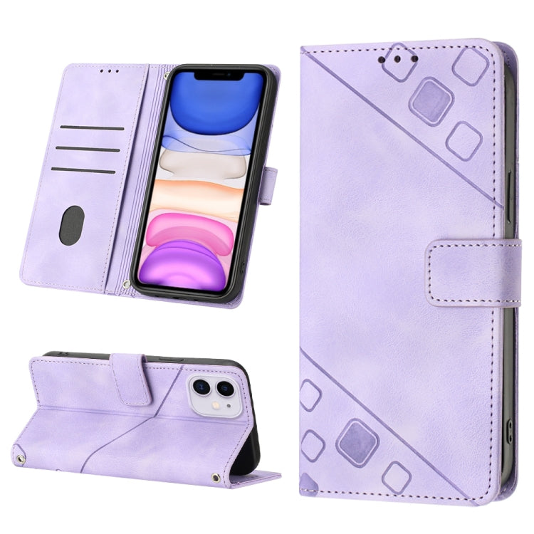 Skin-feel Embossed Leather Phone Case, For iPhone 12 / 12 Pro, For iPhone 12 Pro Max, For iPhone 11, For iPhone 11 Pro Max