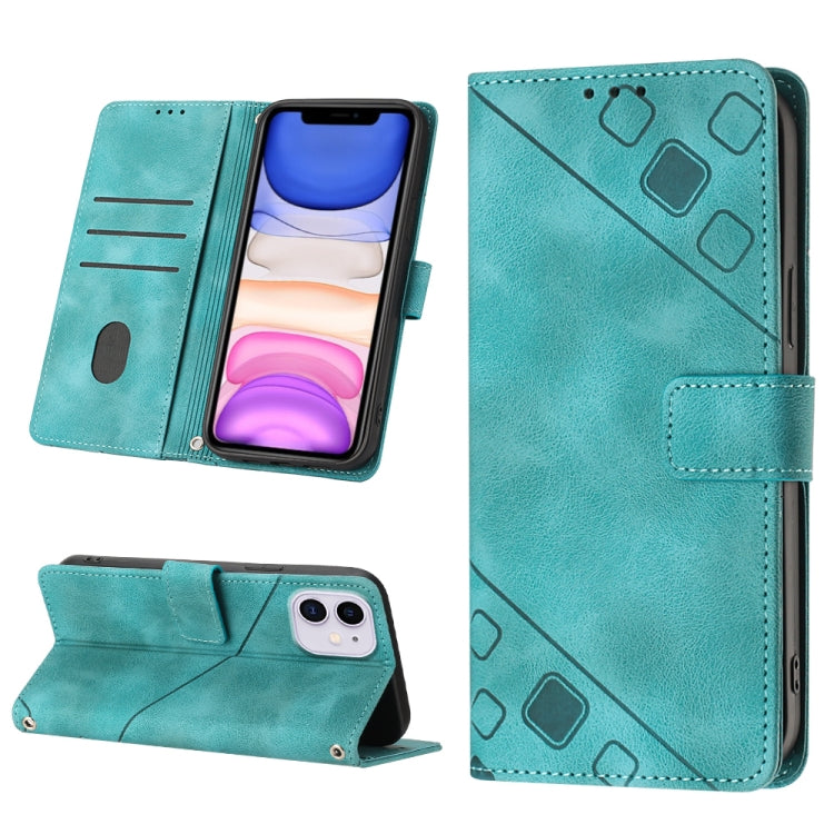 Skin-feel Embossed Leather Phone Case, For iPhone 12 / 12 Pro, For iPhone 12 Pro Max, For iPhone 11, For iPhone 11 Pro Max