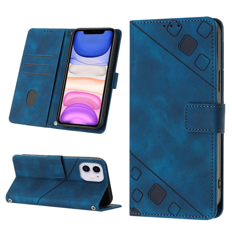 Skin-feel Embossed Leather Phone Case, For iPhone 12 / 12 Pro, For iPhone 12 Pro Max, For iPhone 11, For iPhone 11 Pro Max