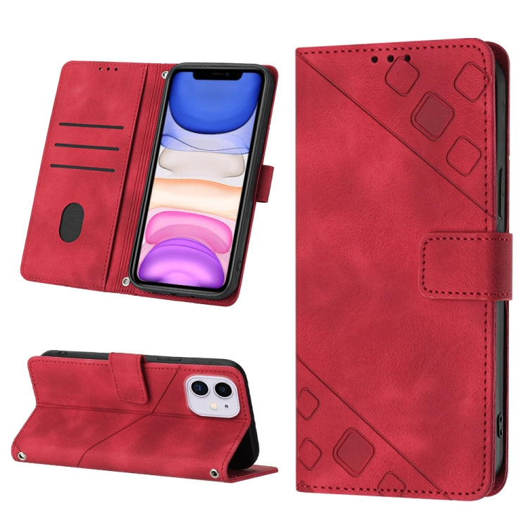 Skin-feel Embossed Leather Phone Case, For iPhone 12 / 12 Pro, For iPhone 12 Pro Max, For iPhone 11, For iPhone 11 Pro Max