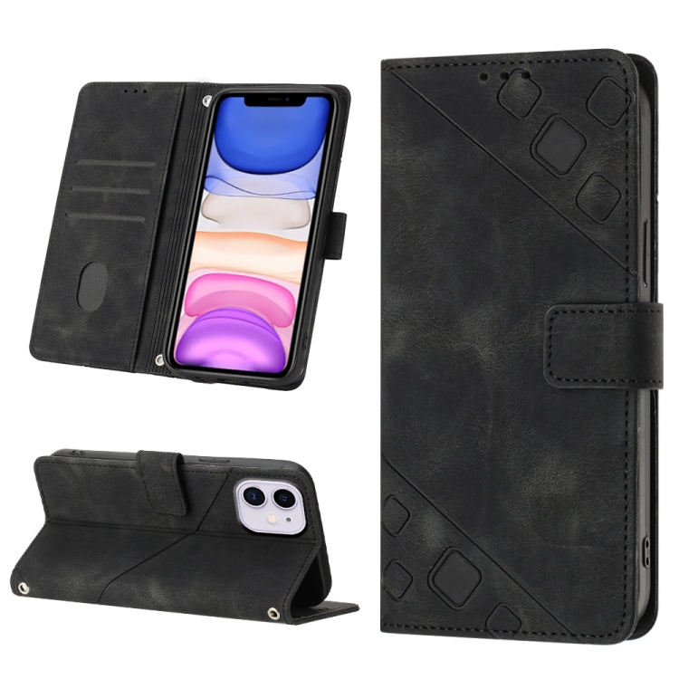 Skin-feel Embossed Leather Phone Case, For iPhone 12 / 12 Pro, For iPhone 12 Pro Max, For iPhone 11, For iPhone 11 Pro Max