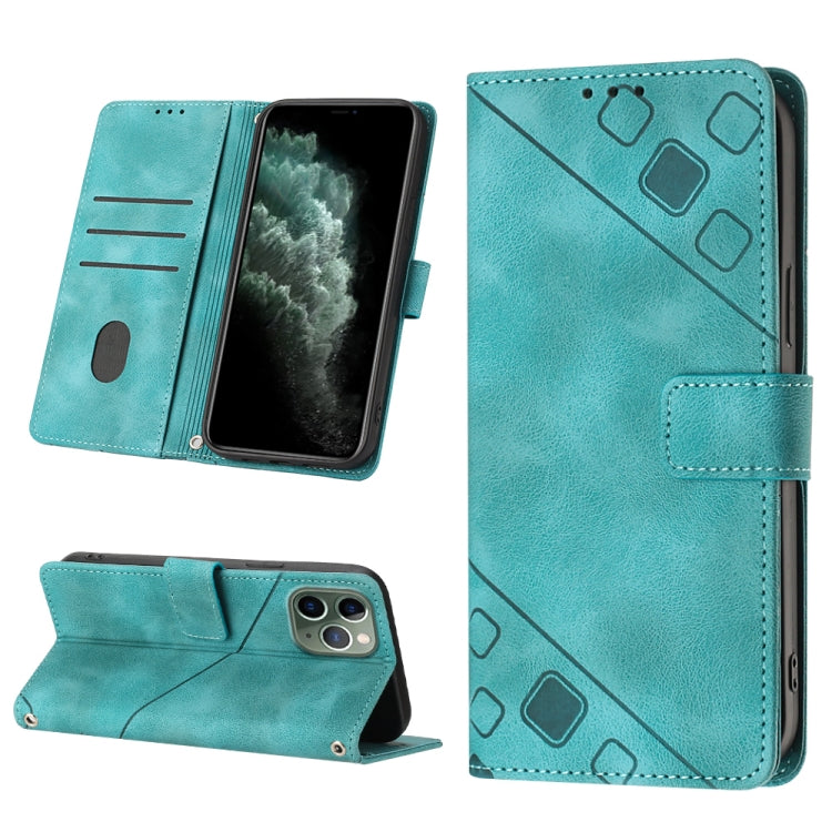 Skin-feel Embossed Leather Phone Case, For iPhone 12 / 12 Pro, For iPhone 12 Pro Max, For iPhone 11, For iPhone 11 Pro Max