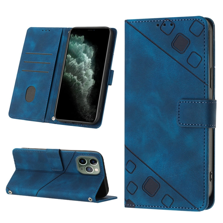 Skin-feel Embossed Leather Phone Case, For iPhone 12 / 12 Pro, For iPhone 12 Pro Max, For iPhone 11, For iPhone 11 Pro Max