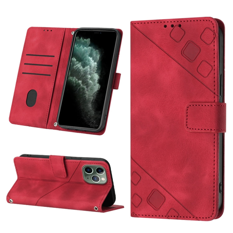 Skin-feel Embossed Leather Phone Case, For iPhone 12 / 12 Pro, For iPhone 12 Pro Max, For iPhone 11, For iPhone 11 Pro Max