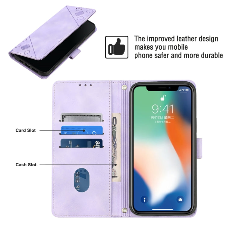 Skin-feel Embossed Leather Phone Case, For iPhone X / XS, For iPhone XR, For iPhone XS Max, For iPhone SE 2022 / 2020 / 7 / 8