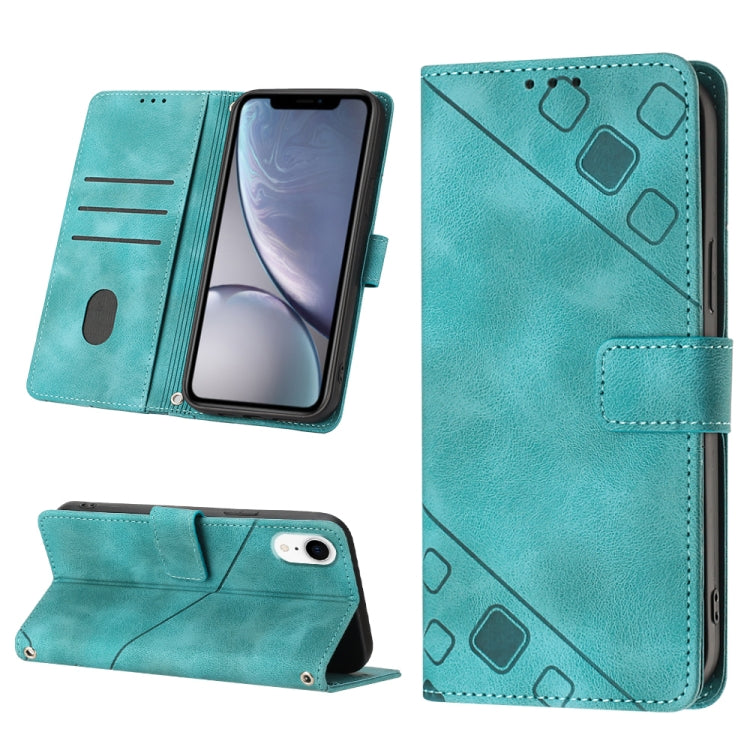 Skin-feel Embossed Leather Phone Case, For iPhone X / XS, For iPhone XR, For iPhone XS Max, For iPhone SE 2022 / 2020 / 7 / 8