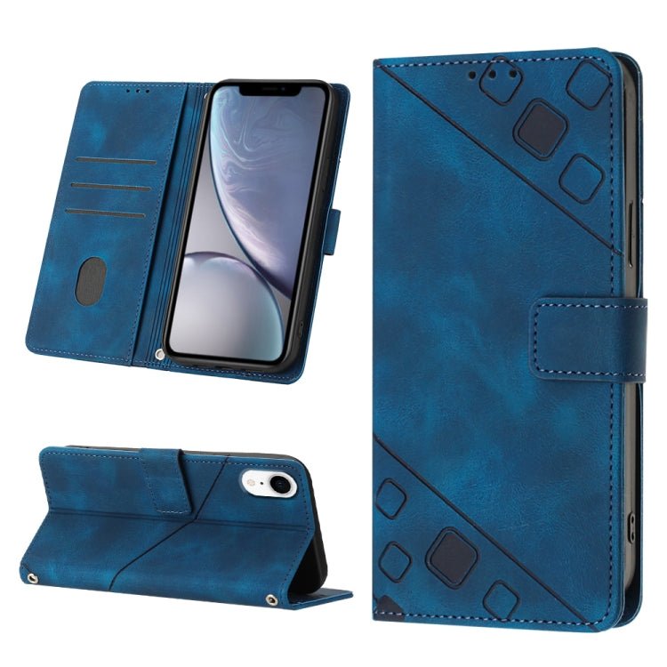 Skin-feel Embossed Leather Phone Case, For iPhone X / XS, For iPhone XR, For iPhone XS Max, For iPhone SE 2022 / 2020 / 7 / 8