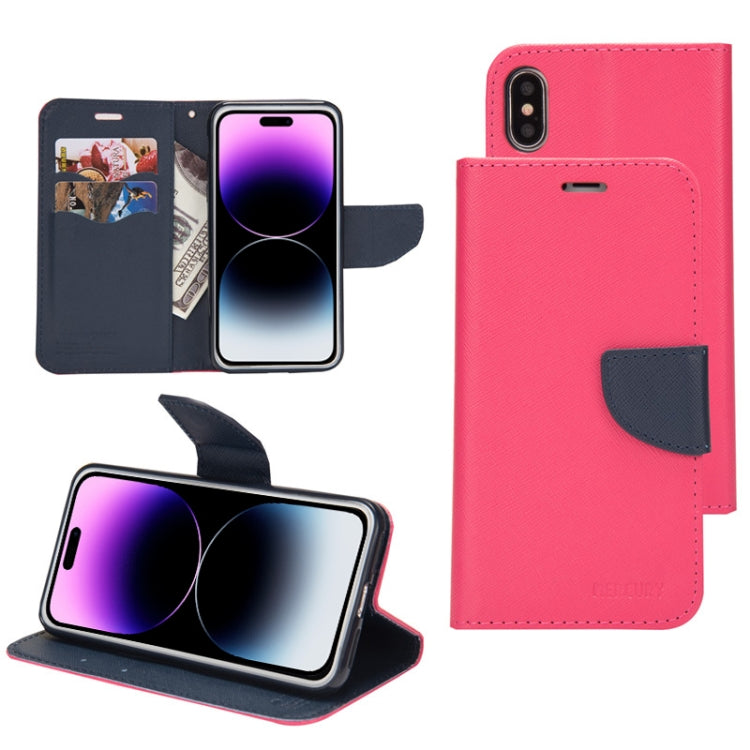 Mercury Contrast Color Splicing Leather Phone Case, For iPhone 14, For iPhone 14 Plus