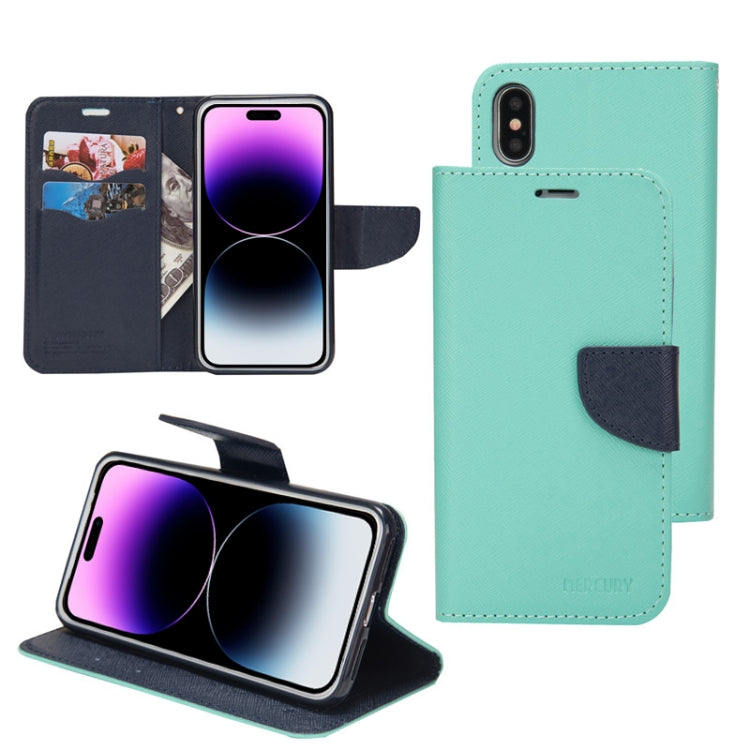 Mercury Contrast Color Splicing Leather Phone Case, For iPhone 13, For iPhone 13 Pro