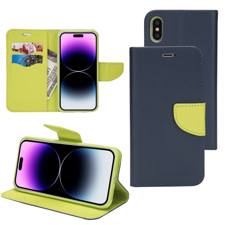 Mercury Contrast Color Splicing Leather Phone Case, For iPhone 12 Pro Max, For iPhone 11