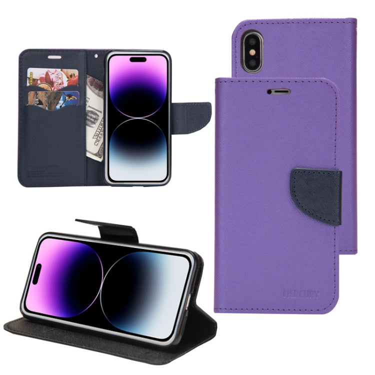 Mercury Contrast Color Splicing Leather Phone Case, For iPhone 12 Pro Max, For iPhone 11