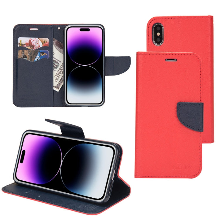 Mercury Contrast Color Splicing Leather Phone Case, For iPhone 11 Pro, For iPhone 11 Pro Max