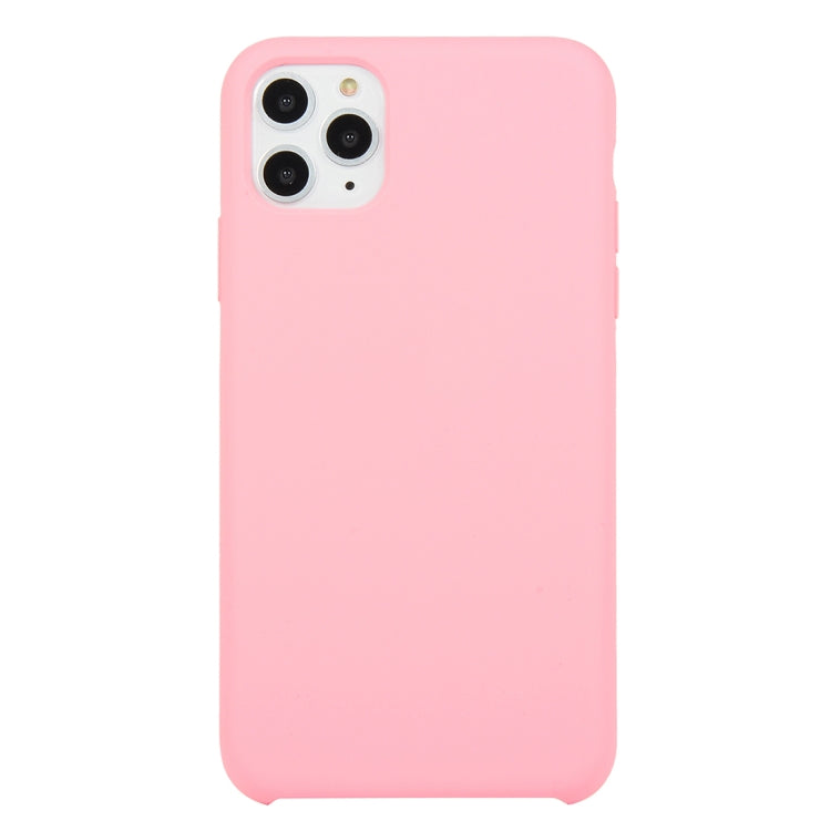 For iPhone 11 Solid Color Solid Silicone Shockproof Case (Hibiscus Pink), For iPhone 11 Pro