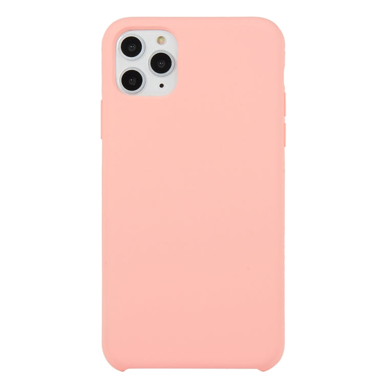 For iPhone 11 Solid Color Solid Silicone Shockproof Case (Hibiscus Pink), For iPhone 11 Pro
