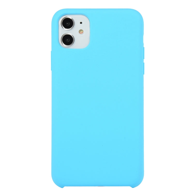 For iPhone 11 Solid Color Solid Silicone Shockproof Case (Hibiscus Pink), For iPhone 11