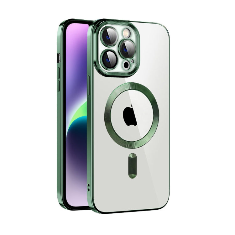 CD Texture Plating TPU MagSafe Phone Case with Lens Film