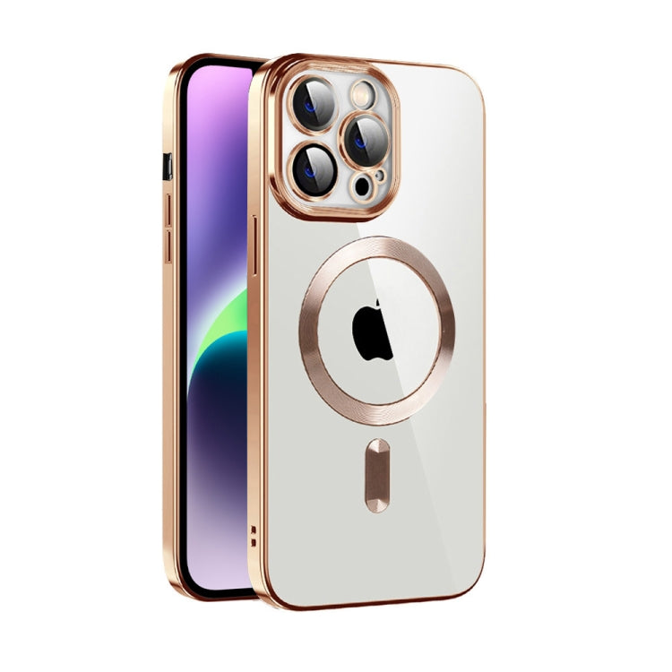CD Texture Plating TPU MagSafe Phone Case with Lens Film