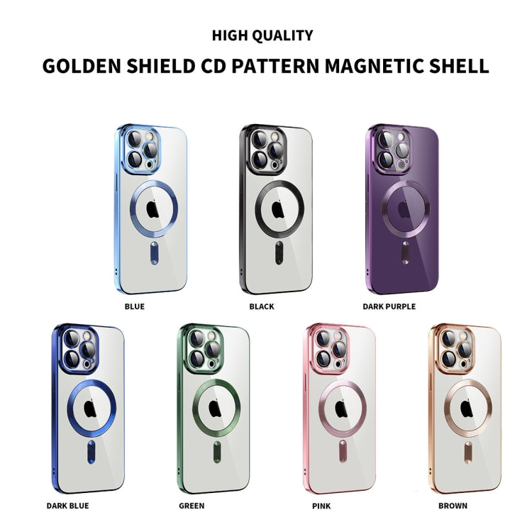 CD Texture Plating TPU MagSafe Phone Case with Lens Film