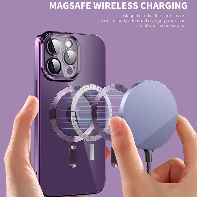 CD Texture Plating TPU MagSafe Phone Case with Lens Film