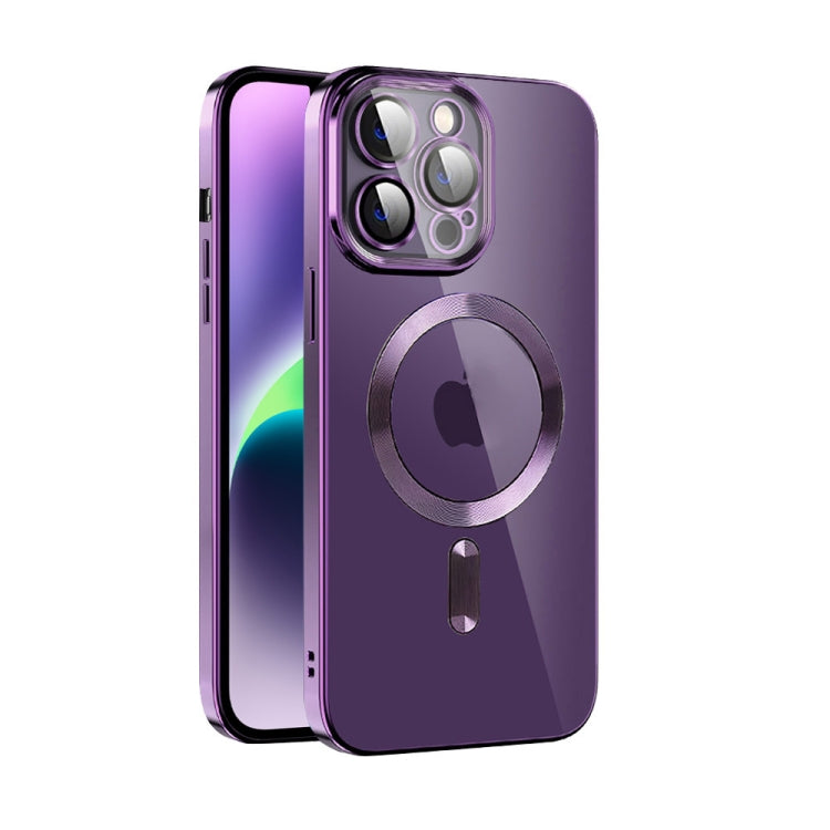 CD Texture Plating TPU MagSafe Phone Case with Lens Film