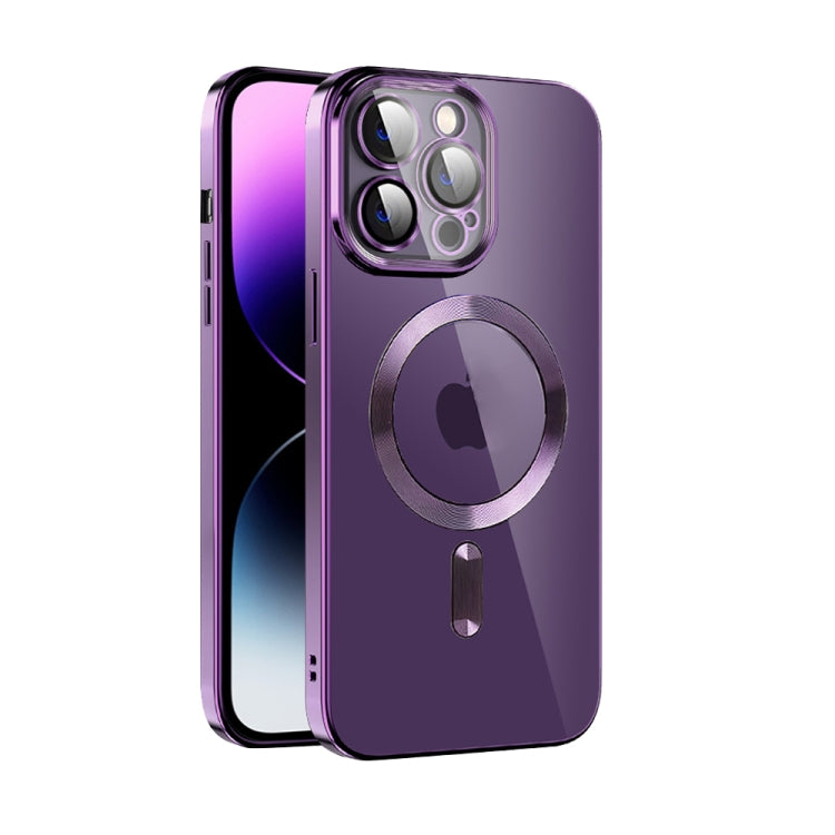 CD Texture Plating TPU MagSafe Phone Case with Lens Film