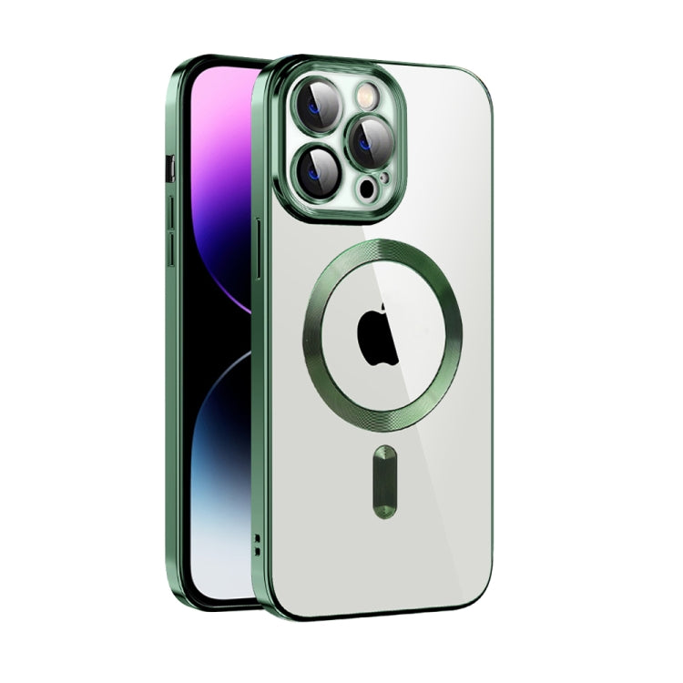 CD Texture Plating TPU MagSafe Phone Case with Lens Film