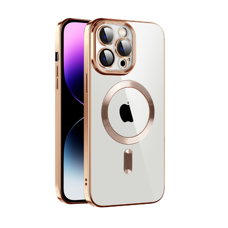 CD Texture Plating TPU MagSafe Phone Case with Lens Film