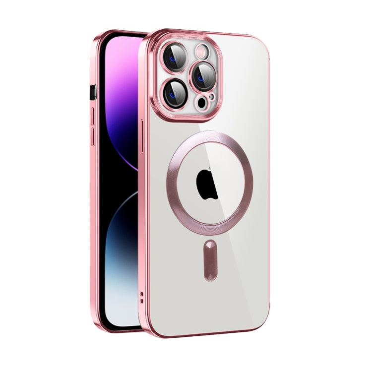 CD Texture Plating TPU MagSafe Phone Case with Lens Film
