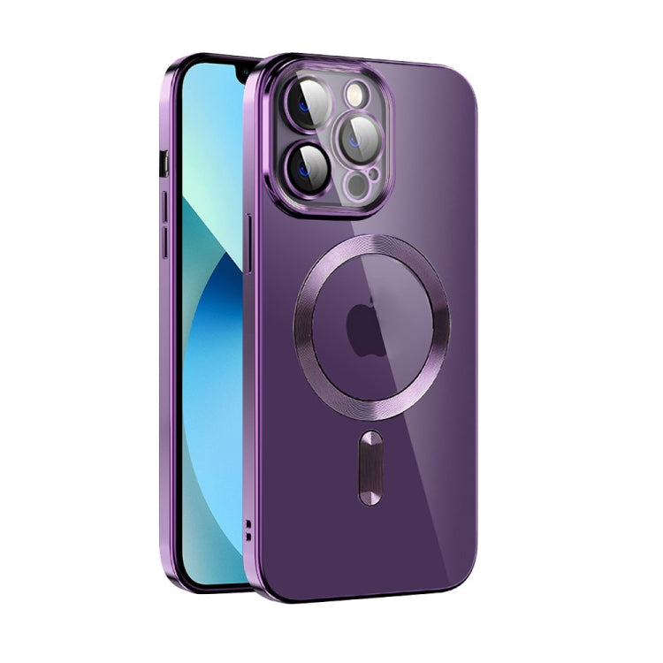 CD Texture Plating TPU MagSafe Phone Case with Lens Film, For iPhone 14 Pro Max, For iPhone 13, For iPhone 13 Pro