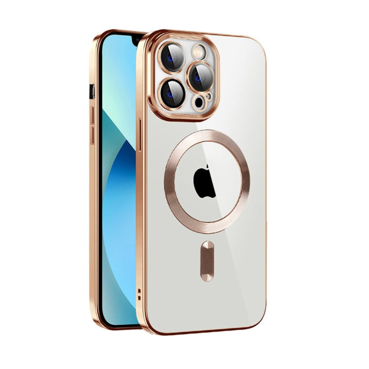 CD Texture Plating TPU MagSafe Phone Case with Lens Film, For iPhone 14 Pro Max, For iPhone 13, For iPhone 13 Pro