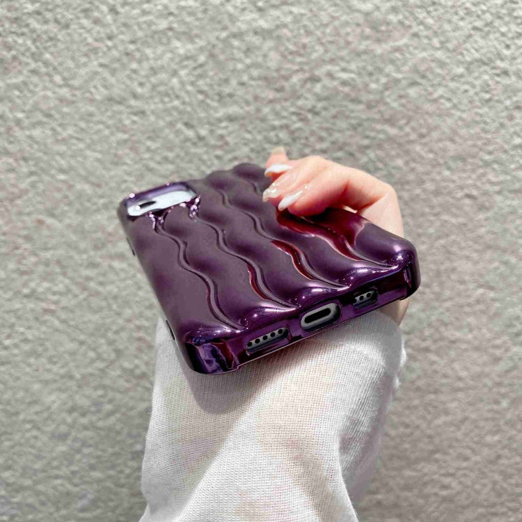 Plating 3D Water Wave Texture Phone Case, For iPhone 13, For iPhone 12 Pro Max, For iPhone 12 / 12 Pro, For iPhone 11 Pro Max, For iPhone 11