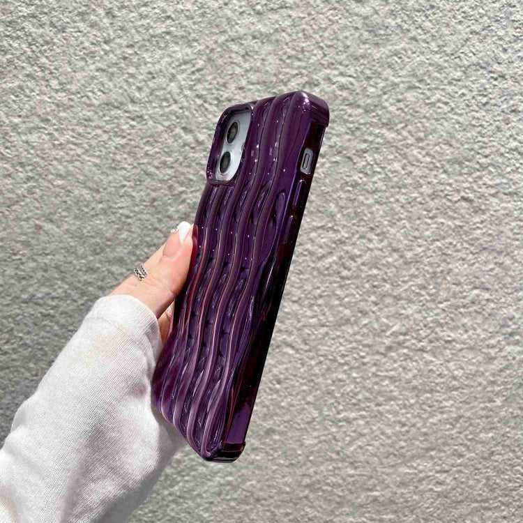 Plating 3D Water Wave Texture Phone Case, For iPhone 13, For iPhone 12 Pro Max, For iPhone 12 / 12 Pro, For iPhone 11 Pro Max, For iPhone 11