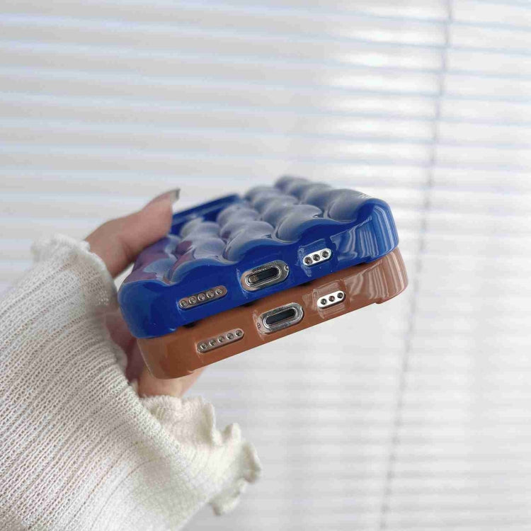 Varnishing 3D Water Wave Texture Phone Case, For iPhone 14 Pro Max, For iPhone 14 Pro, For iPhone 14, For iPhone 14 Plus